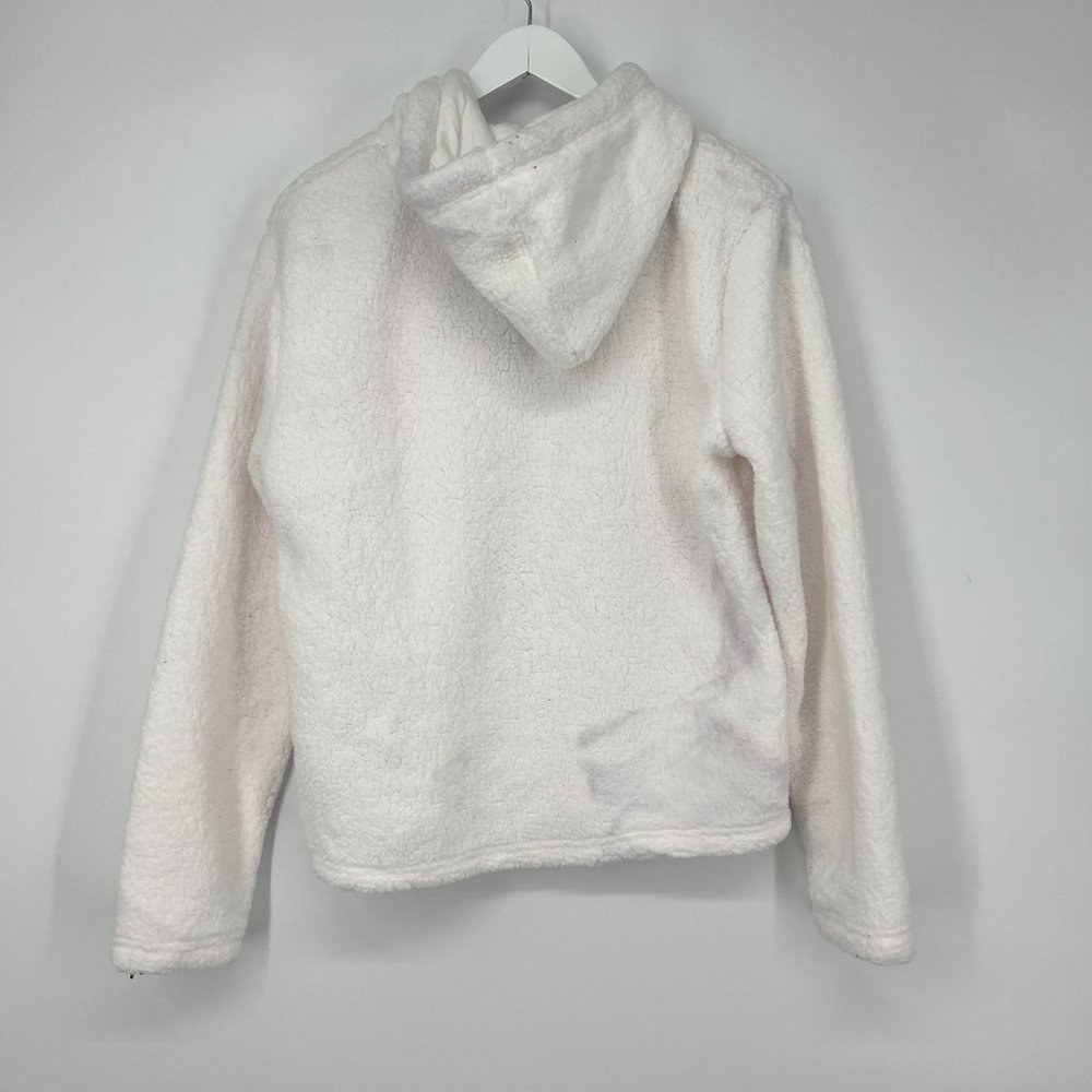 Fila Women's Josephine Sherpa Embroidered Logo Crop Hoodie White Medium NWT - Picture 5 of 11